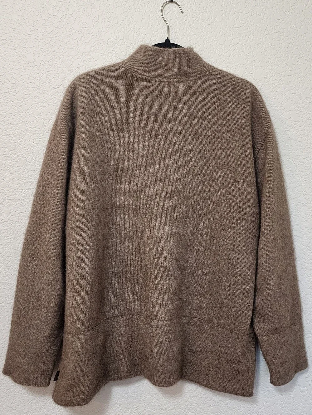 KORU New Zealand Possumsilk Merino Wool Silk Ski Pass Pocket Zip Jacket XXL Tan